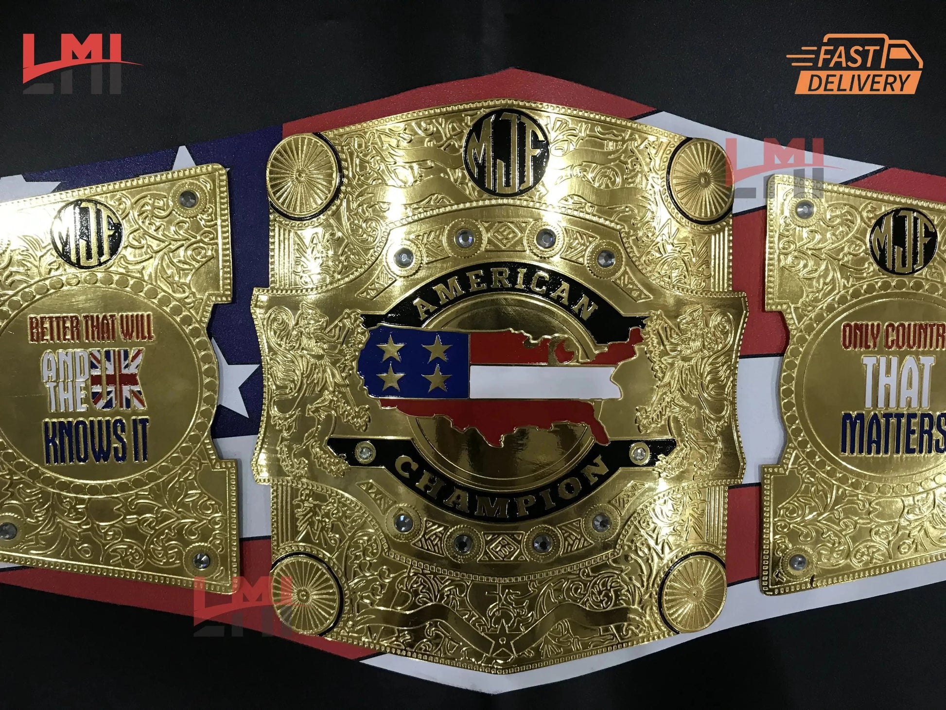 AEW MJF American Championship Belt 4mm Brass