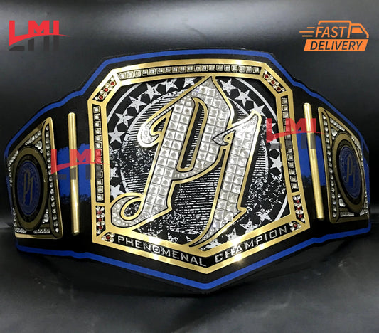 Custom AJ Styles Universal Championship Belt 2mm Brass