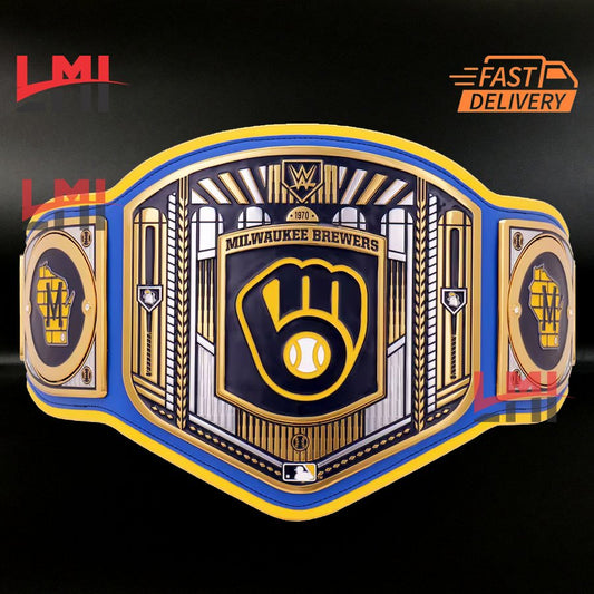 Milwaukee Brewers WWE Legacy MLB Championship Belt 2MM Brass